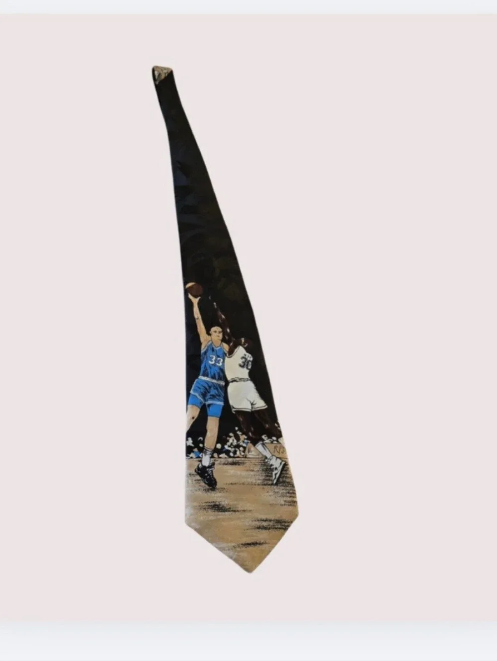 Vintage Dino Romaro Necktie Basketball New York City Hand Made Graphics